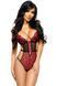 Чуттєве боді з візерунком Beauty Night Evangelina teddy чорно-червоний L/XL 78205 фото 1