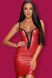 Сексуальна подовжена сукня Obsessive Rebella dress червоно-чорний S/M 86140 фото 1