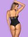 Боди с цветочным кружевом Obsessive Luvae teddy черный S/M 83432 фото 2