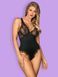 Боди с цветочным кружевом Obsessive Luvae teddy черный S/M 83432 фото 1