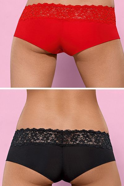 Комплект из шортиков Obsessive Lacea thong set Black/Red - 2 шт черно-красный S/M 34935 фото