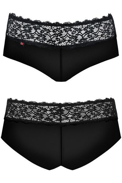 Комплект из шортиков Obsessive Lacea thong set Black/Red - 2 шт черно-красный S/M 34935 фото