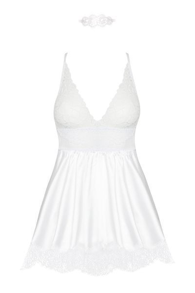 Сексуальная женская сорочка Beauty Night Eve chemise White белый S/M 78211 фото
