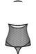 Прозорий боді в горошок Obsessive 876-TED-1 Black чорний S/M 77314 фото 4