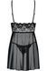 Прозорий бебідол Obsessive Idillia babydoll чорний XXL 78139 фото 3