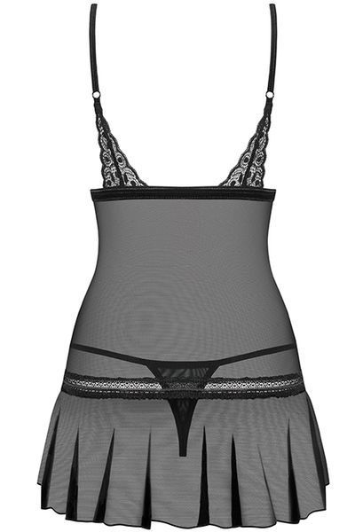 Чуттєва сорочка із сіточки Obsessive Shibu chemise чорний S/M 78144 фото