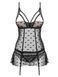 Корсет в сердечко с открытыми чашечками Obsessive Heartia corset черный S/M 85484 фото 3