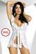 Белоснежный комплект белья большого размера Obsessive Electra white белый XXL 9853 фото