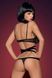 Черное боди с эластичными ремнями Obsessive Bondy teddy черный S/M 11110 фото 2