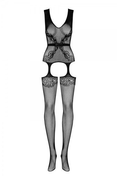 Бодістокінг із атласним бантом Obsessive F217 чорний S/M/L 11119 фото