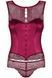Шикарный женский Obsessive Miamor corset bordo бордовый S/M 77333 фото 3