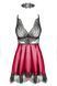 Мереживна сорочка з пов'язкою на очі Beauty Night Eve chemise бордовий S/M 78208 фото 7
