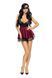 Мереживна сорочка з пов'язкою на очі Beauty Night Eve chemise бордовий S/M 78208 фото 3