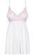 Романтичний бебі-дол з трусиками Obsessive Girlly babydoll біло-рожевий S/M 84462 фото 5