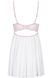 Романтичний бебі-дол з трусиками Obsessive Girlly babydoll біло-рожевий S/M 84462 фото 6
