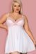 Романтичний бебі-дол з трусиками Obsessive Girlly babydoll біло-рожевий S/M 84462 фото 3