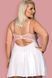 Романтичний бебі-дол з трусиками Obsessive Girlly babydoll біло-рожевий S/M 84462 фото 4