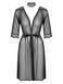 Прозорий пеньюар із прикрасою для шиї Obsessive Lucita peignoir чорний S/M 85486 фото 3