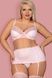 Комплект с широким поясом Obsessive Girlly set розовый S/M 84463 фото 3