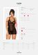 Прозора сорочка з мереживною вставкою Obsessive Lucita chemise чорний S/M 85487 фото 5
