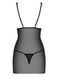 Прозора сорочка з мереживною вставкою Obsessive Lucita chemise чорний S/M 85487 фото 4