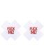 Наклейки-крестики для груди Sunspice Fuck Me White белый One Size 83905 фото 1