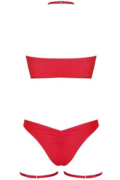 Ігрове новорічне бікіні Obsessive Kissmas set червоний S/M 84466 фото
