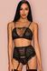 Гламурний комплект із сітки Obsessive Basitta set чорний S/M 87222 фото 1