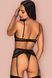 Гламурний комплект із сітки Obsessive Basitta set чорний S/M 87222 фото 2