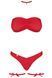 Ігрове новорічне бікіні Obsessive Kissmas set червоний S/M 84466 фото 3