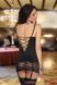 Утончённый эротический комплект чёрного цвета Beauty Night Shirley chemise black черный S/M 10197 фото 2