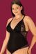 Красивий боді з орнаментом Obsessive Vanessme teddy чорно-бордовий S/M 87657 фото 3