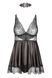 Мереживна сорочка з пов'язкою на очі Beauty Night Eve chemise чорний S/M 78206 фото 9