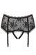Пояс-трусики с прорезью Obsessive Behindy garter belt черный S/M 78334 фото 5