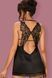 Сорочка з ошатними "крилами" Obsessive Alifini chemise чорний S/M 86128 фото 2