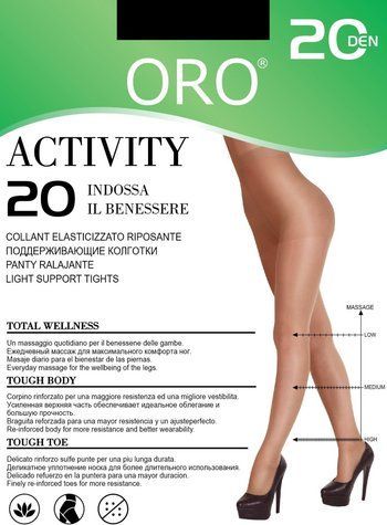 Колготки з підтримуючим ефектом Oro Activity 20 den чорний S 83868 фото