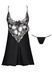 Атласна сорочка з візерунком Beauty Night Leslie chemise чорний S/M 78217 фото 7