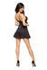Атласна сорочка з візерунком Beauty Night Leslie chemise чорний S/M 78217 фото 4