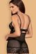 Мереживний бебідол зі стрінгами Obsessive Contica babydoll чорний S/M 83782 фото 2
