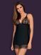 Романтична сорочка зі стрінгами Obsessive Chiccanta chemise чорний S/M 83116 фото 1