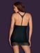 Романтична сорочка зі стрінгами Obsessive Chiccanta chemise чорний S/M 83116 фото 2