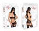 Сексі комплект з відкритими грудьми Beauty Night Serenity set чорний L/XL 74306 фото 7