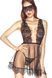 Прозорий пеньюар-бебідол Anais Venetia чорний XXL/3XL 77499 фото 1