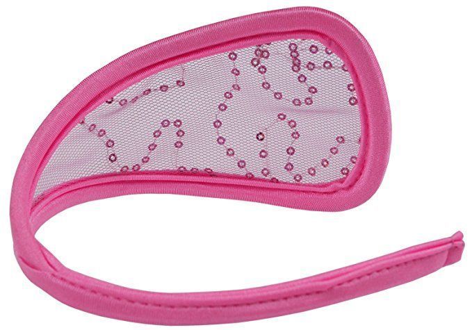 Ярко-розовые трусики с блестками C-String розовый One Size 12155 фото