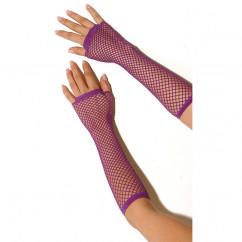 Фиолетовые перчатки в сетку