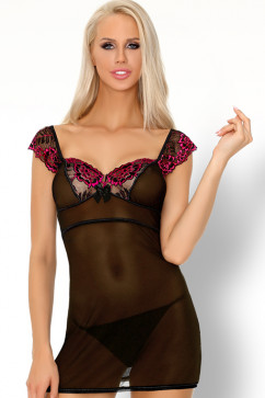 Короткая сорочка с малиновым кружевом LivCo Corsetti Kinge