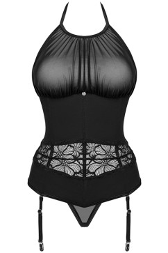 Корсаж с подвязками и стринги Obsessive Serafia corset