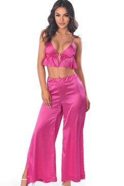 Красивый будуарный комплект Anais Magenta set pants